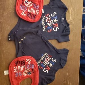 Independence day onesies and bibs